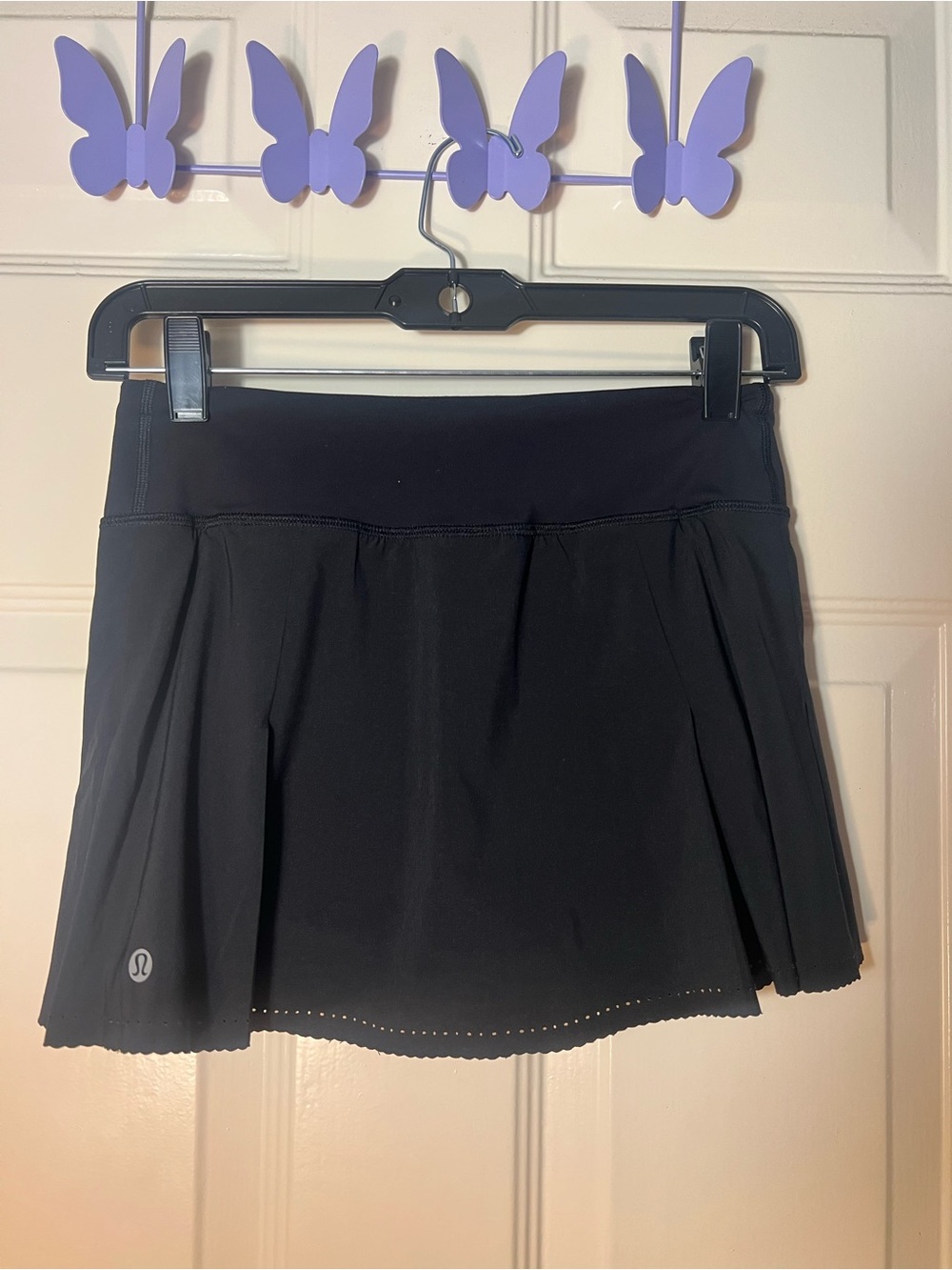 lululemon athletica Black Athletic Pleated Mini Skirt